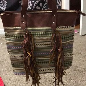 Fringe tote bag
